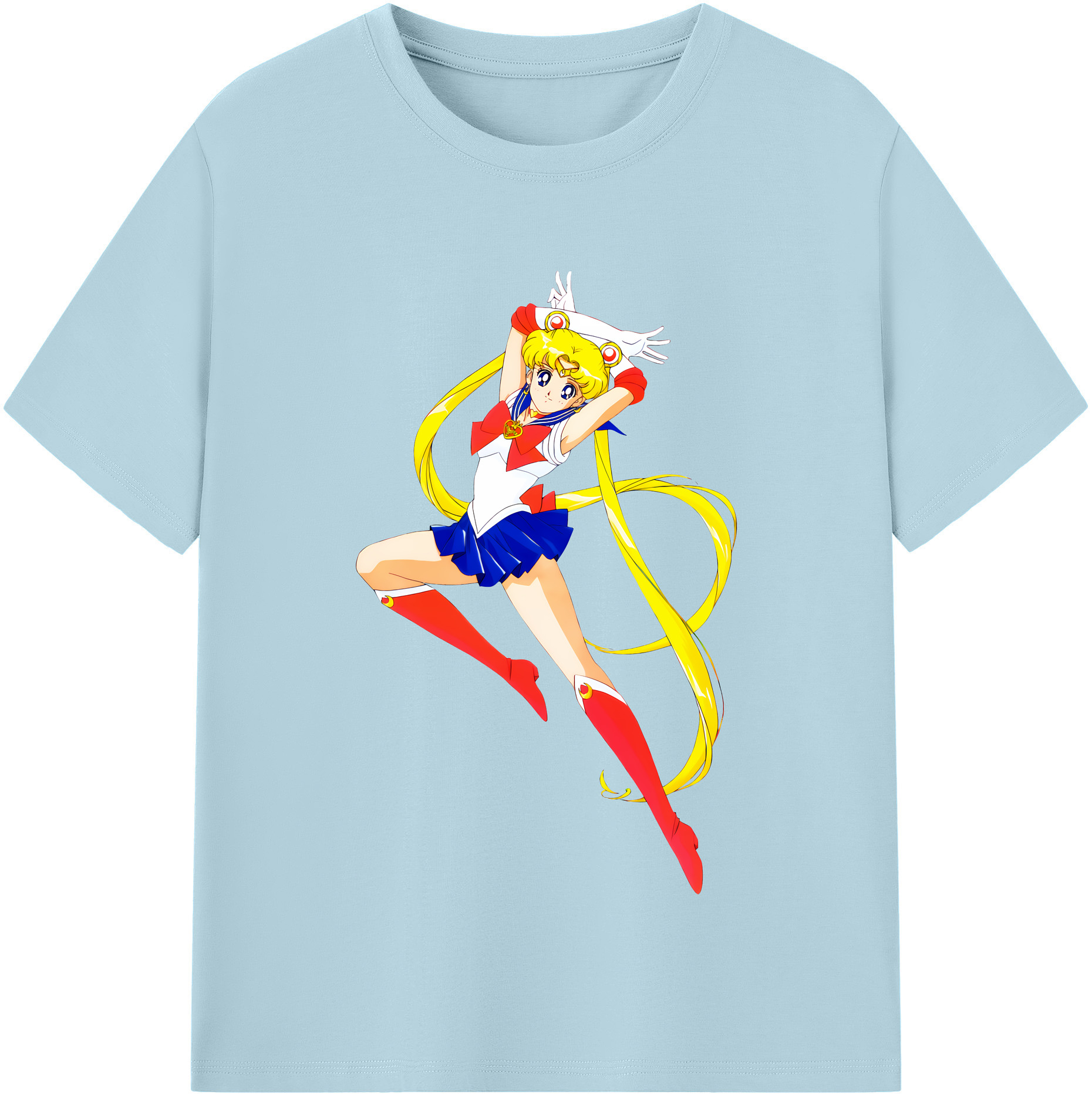 （画像用） 美少女戦士セーラームーン 月野 うさぎ つきの うさぎ Sailor Moon Tsukino Usagi 綿100％半袖Tシャツ（フロントプリント）